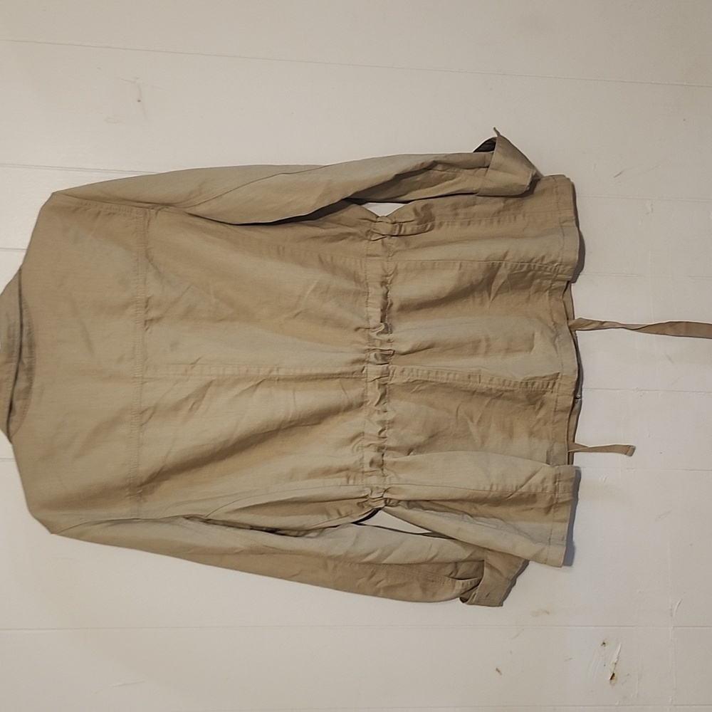 Talbots Tan Utility Jacket Lightweight Cotton Ble… - image 7